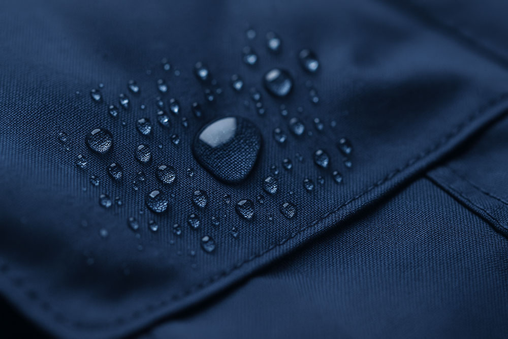 秋冬防風防潑水工作服面料特寫 - 大連思戴爾服飾